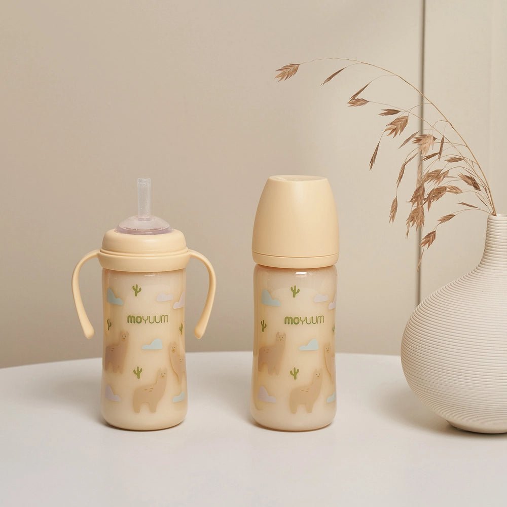 Moyuum PPSU All - in - One Baby Bottle with Nipple 270 ml (3+ Months) (Liama Edition - Beige) - shop_name uae and saudi arab