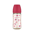 Moyuum PPSU All - in - One Baby Bottle with Nipple 270 ml (3+ Months) (More love (SOOSOOJIN) Edition - Cherry) - shop_name uae and saudi arab