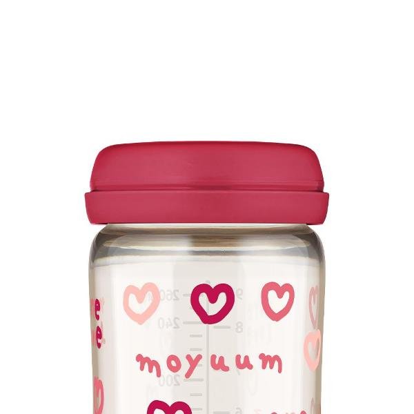 Moyuum PPSU All - in - One Baby Bottle with Nipple 270 ml (3+ Months) (More love (SOOSOOJIN) Edition - Cherry) - shop_name uae and saudi arab