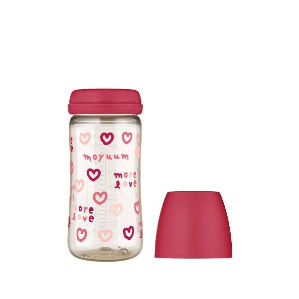 Moyuum PPSU All - in - One Baby Bottle with Nipple 270 ml (3+ Months) (More love (SOOSOOJIN) Edition - Cherry) - shop_name uae and saudi arab