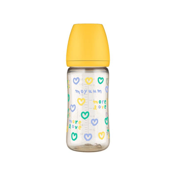 Moyuum PPSU All - in - One Baby Bottle with Nipple 270 ml (3+ Months) (More love (SOOSOOJIN) Edition - Yellow) - shop_name uae and saudi arab