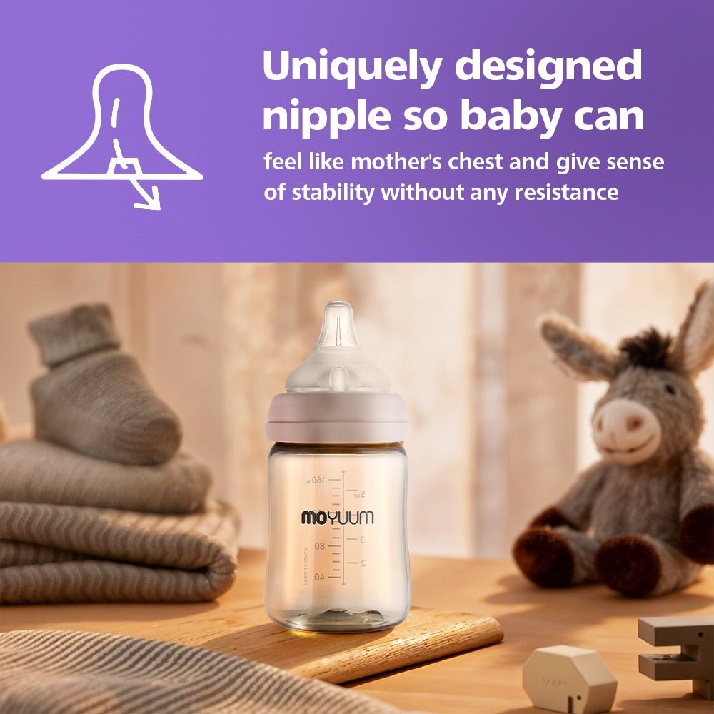 Moyuum PPSU All - in - One Baby Bottle with Nipple - Anti Colic & Easy Clean - shop_name uae and saudi arab