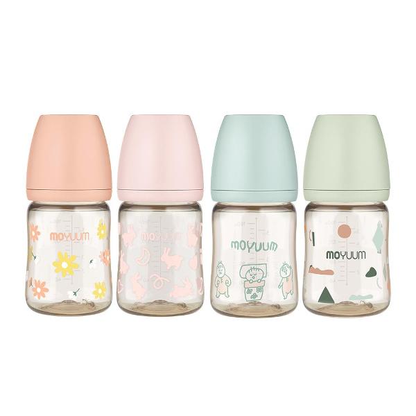 Moyuum PPSU All - in - one Bottle 170ml (0 to 3 months) Pack of 4 Pastel Edition (Daisy+Rabbit+OguOgu+Cloud) - shop_name uae and saudi arab