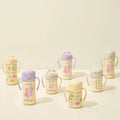 Moyuum PPSU All - in - one One - touch Straw cup With Cat Edition Purple 270ml (3+ Months) - shop_name uae and saudi arab