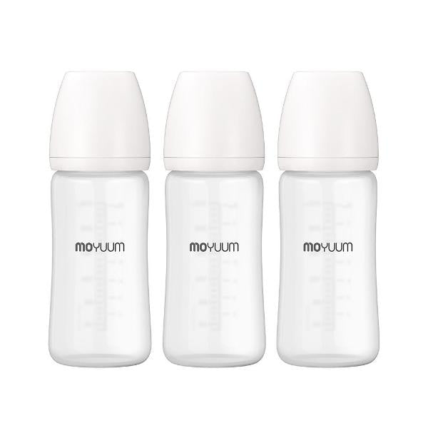 Moyuum PPSU Bottle Plain Glass Edition 240ml – Pack of 3 - shop_name uae and saudi arab