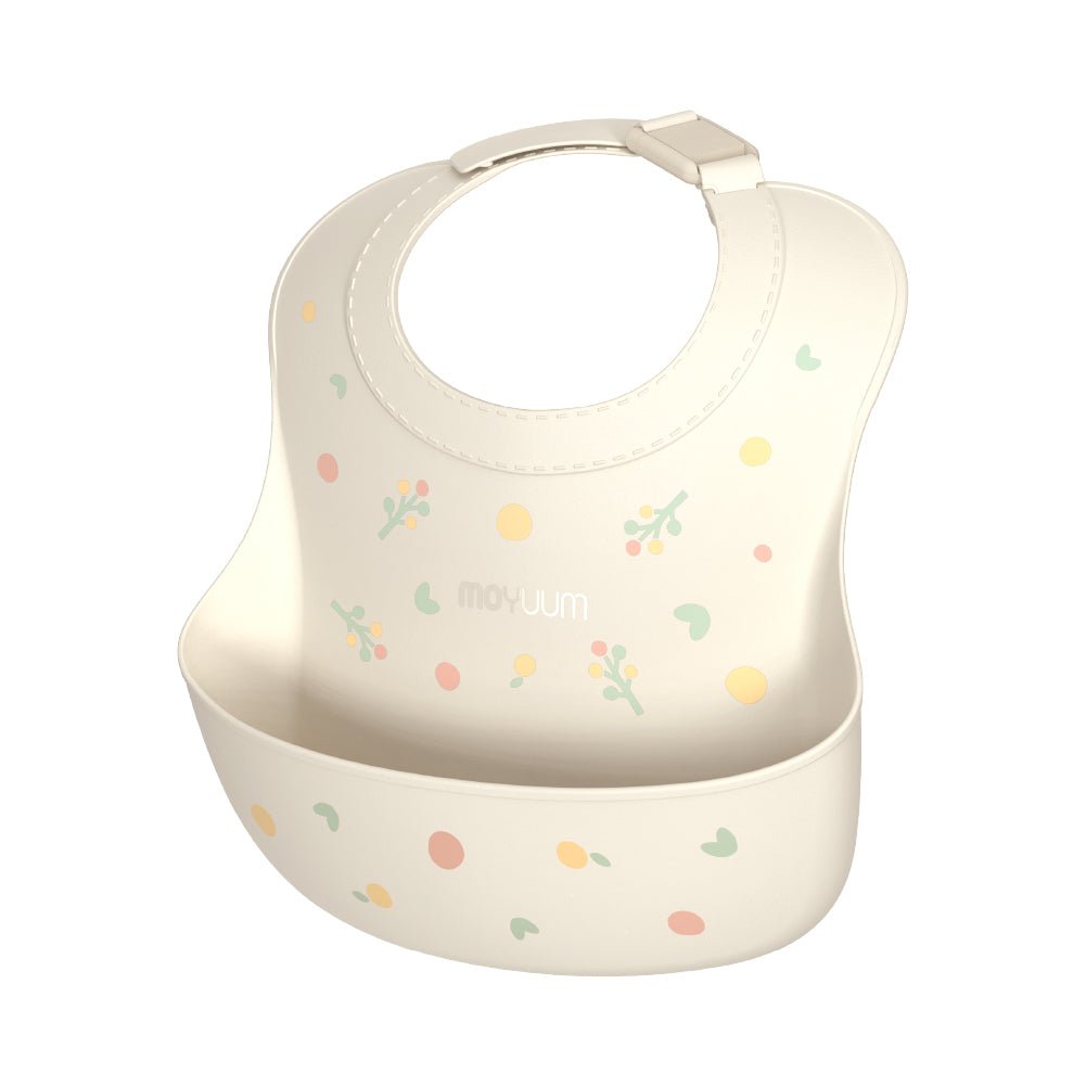 One - touch buckle silicone baby food Bib - shop_name uae and saudi arab