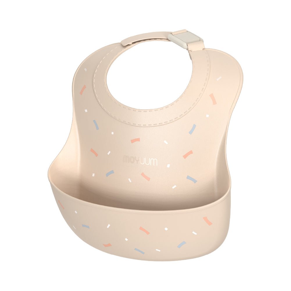 One - touch buckle silicone baby food Bib - shop_name uae and saudi arab
