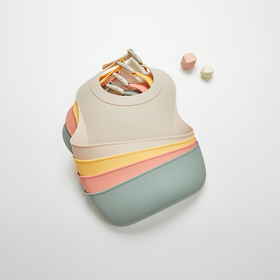 One - touch buckle silicone baby food Bib - shop_name uae and saudi arab